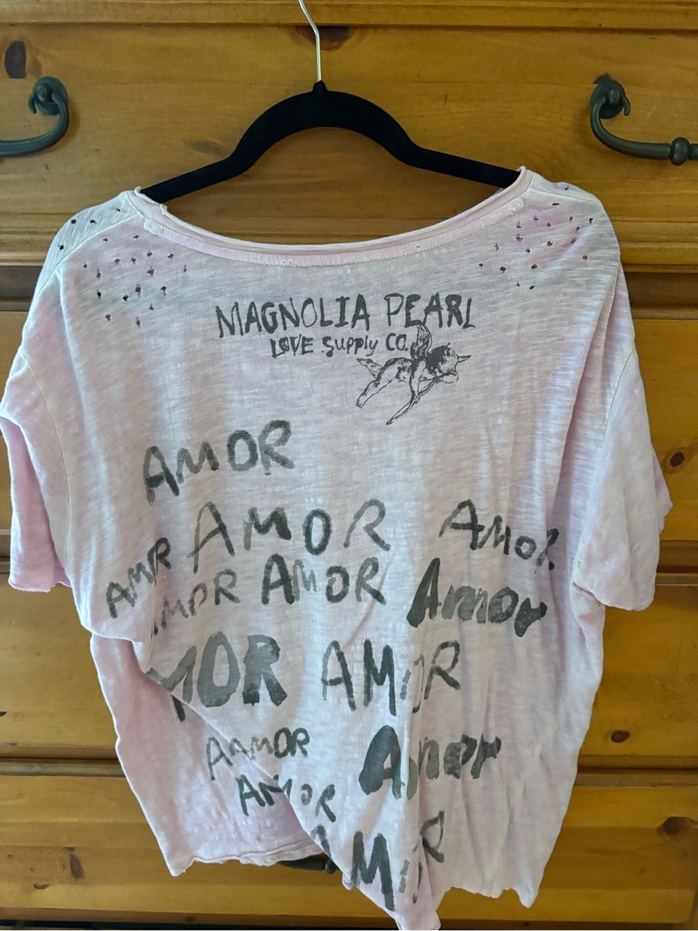 Magnolia Pearl Light Pink "LOVE" Graphic Short Sleeve Tee - Picture 6 of 6